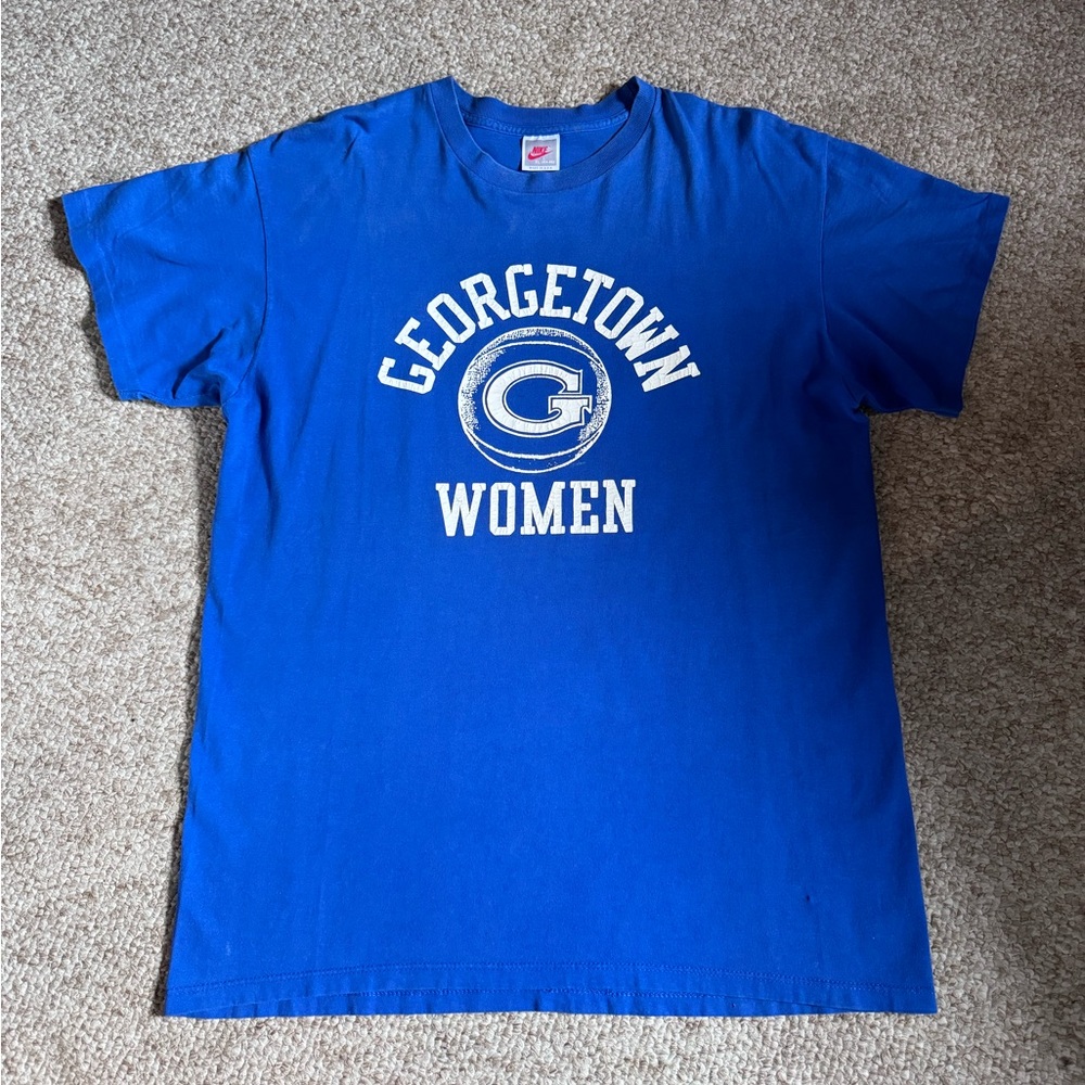VINTAGE 80s/90s Nike Georgetown women’s basketball tee XL